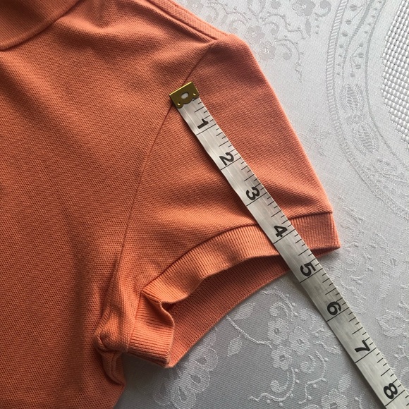 Lacoste Kids Girls Size 38(XS-S) Peach Polo Shirt Small Logo Short Sleeves Top - Picture 5 of 16